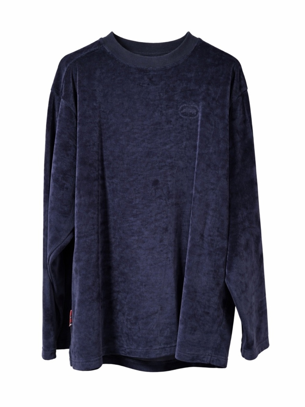 Marc Ecko Limited Edition Velour Sweatshirt Men's L Navy Blue Y2K Rap Hip Hop